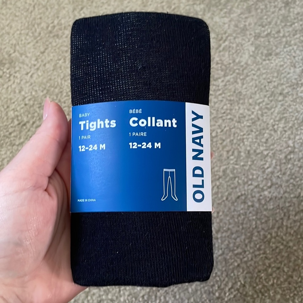 Old Navy Black Tights 12-24 Months